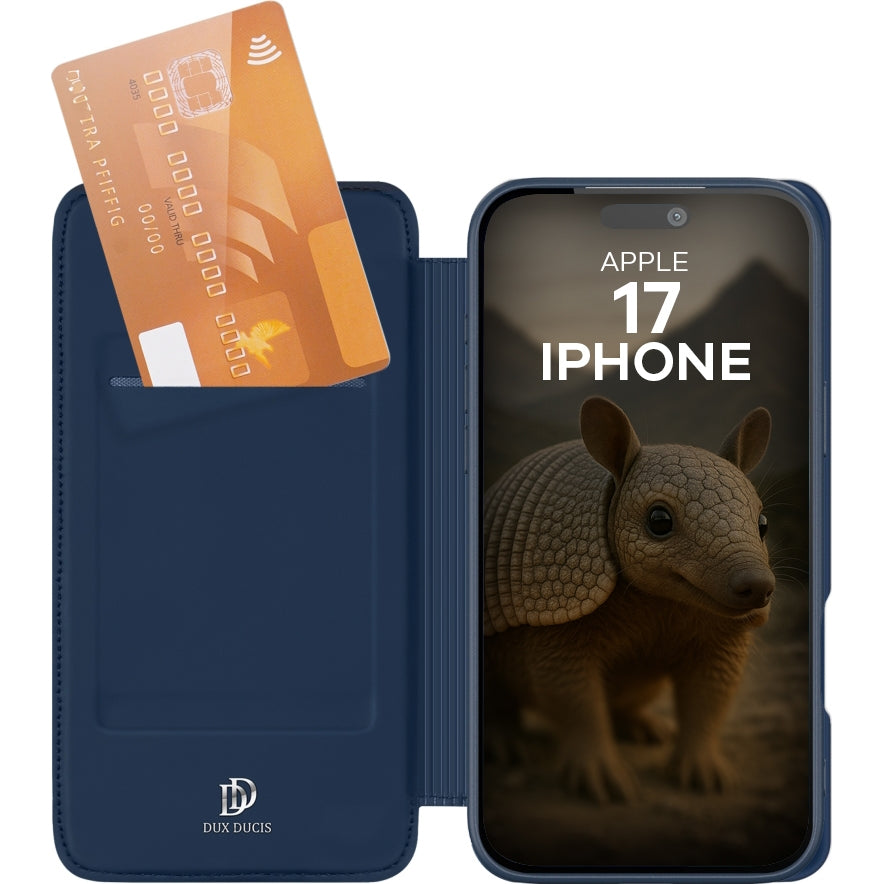 Handyhülle mit Klappe für iPhone 17, Dux Ducis Skin Pro, Dunkelblau