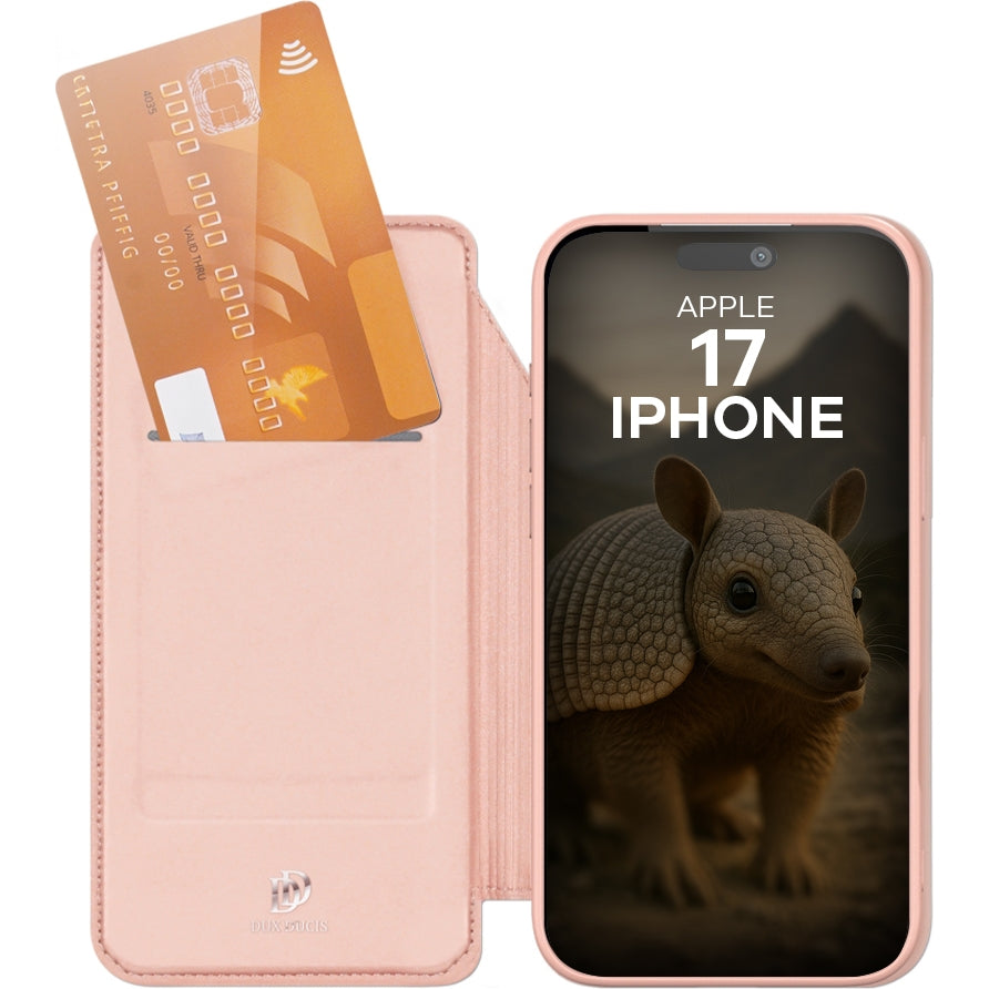Handyhülle mit Klappe für iPhone 17, Dux Ducis Skin Pro, Rosa
