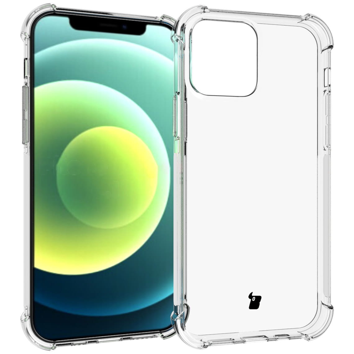 Schutzhülle + 2x Glas + Kameraschutz Bizon Case Clear Pack iPhone 13 Pro, Transparent