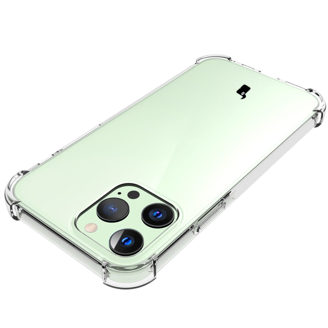 Schutzhülle + 2x Glas + Kameraschutz Bizon Case Clear Pack iPhone 13 Pro, Transparent