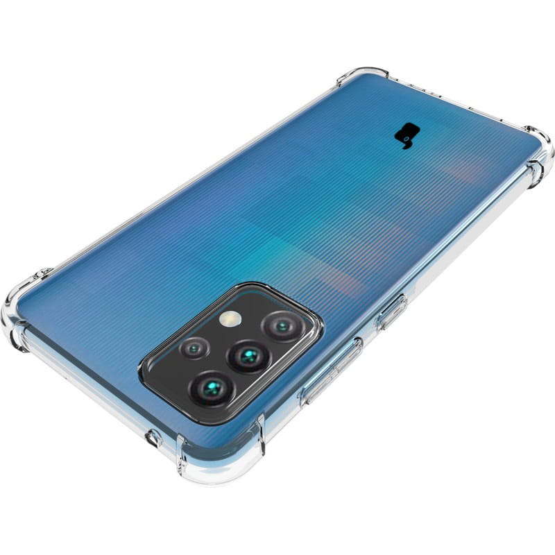 Schutzhülle + 2x Glas + Kameraschutz Bizon Case Clear Pack für Galaxy A52s 5G, A52 5G / 4G, Transparent