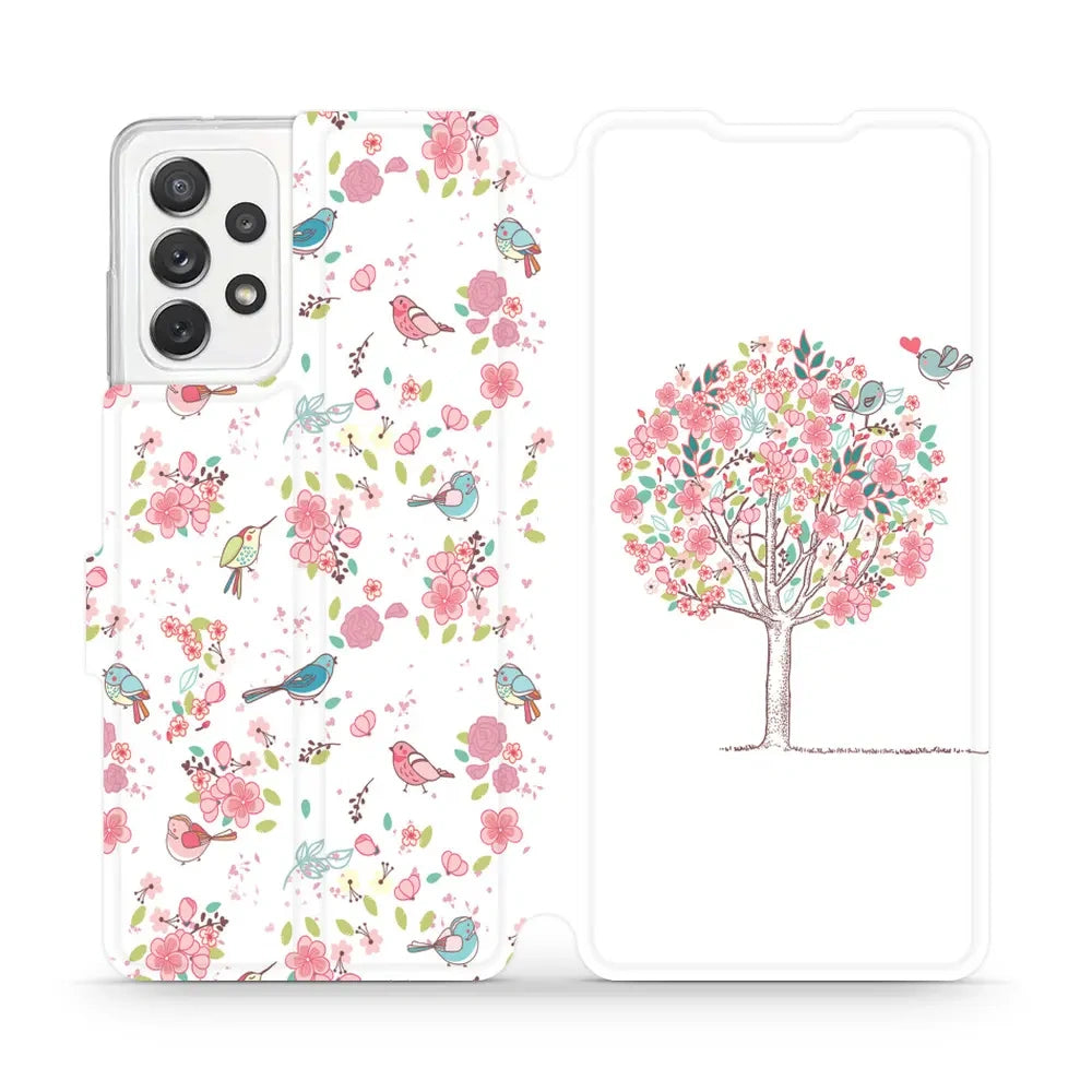 Handyhülle mit klappe für Galaxy A72 5G, Mobiwear Book, Rosa Hain
