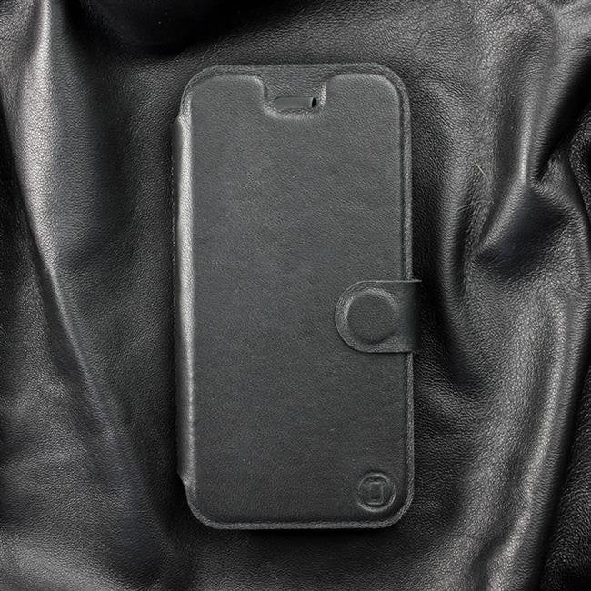 Echtleder Handyhülle für Galaxy A72 5G, Mobiwear Leather, Schwarz