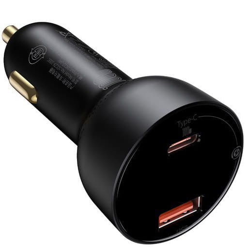 Autoladegerät Baseus Superme Digital Display PPS 100W, USB-C, USB-A, schwarz