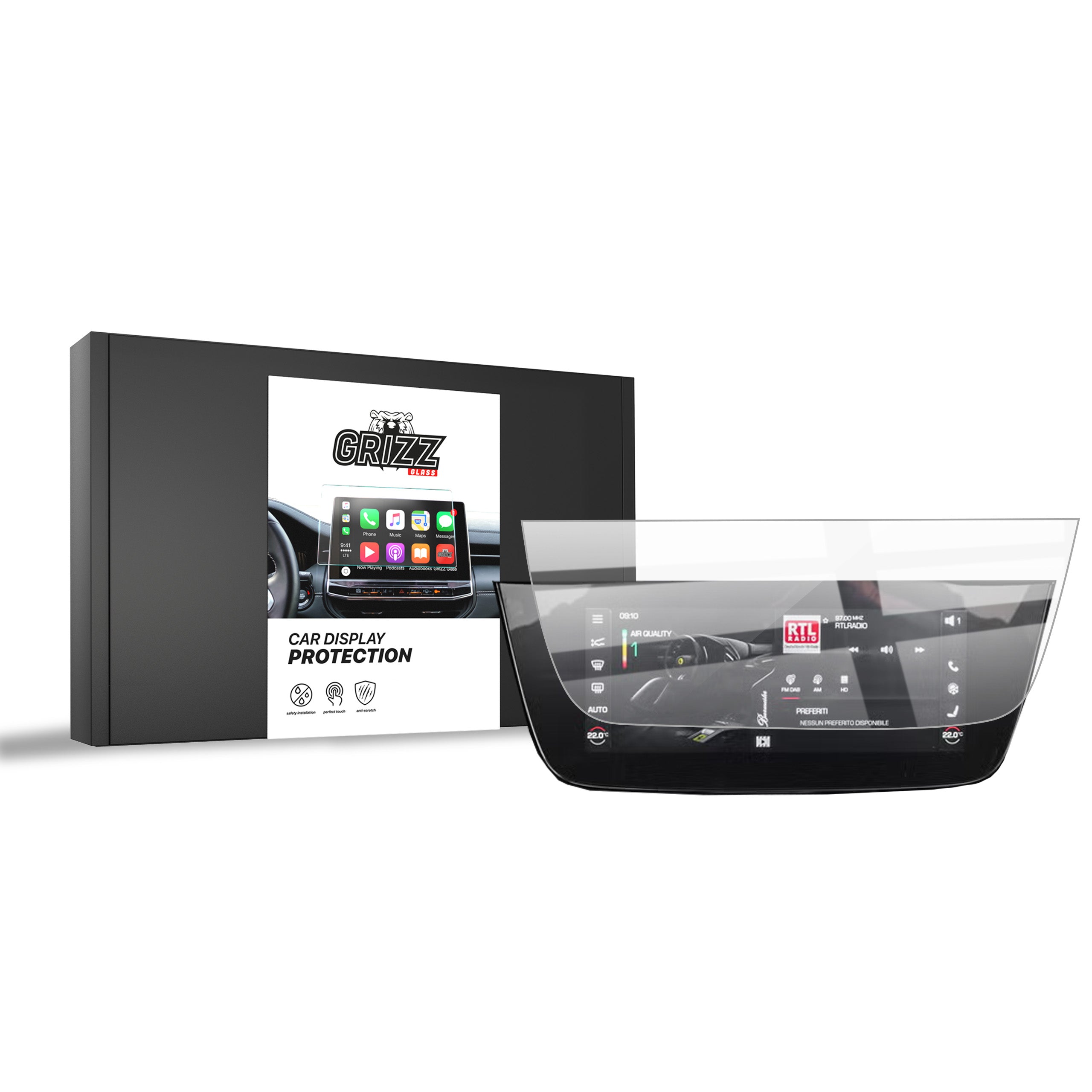 Keramische Autodisplayfolie für Ferrari 12Cilindri 10,25" (2024-2026), Grizz Protector