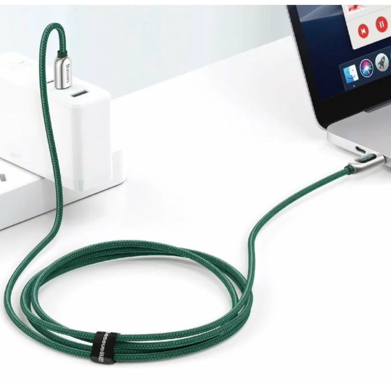 Kabel Baseus Display 100W 5A USB-C für USB-C 2m, Grün