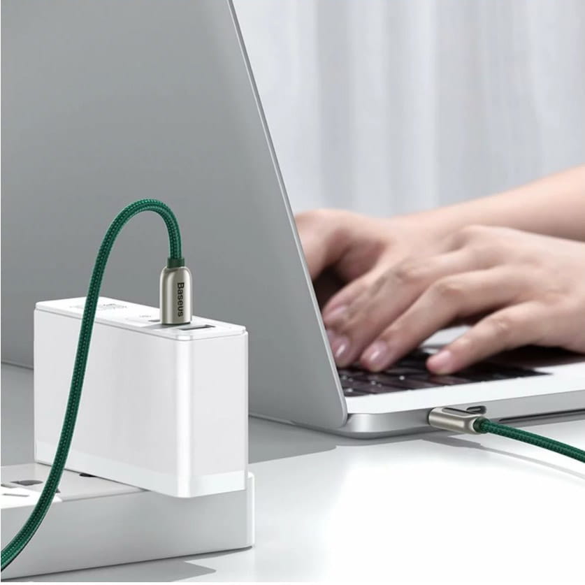 Kabel Baseus Display 100W 5A USB-C für USB-C 2m, Grün