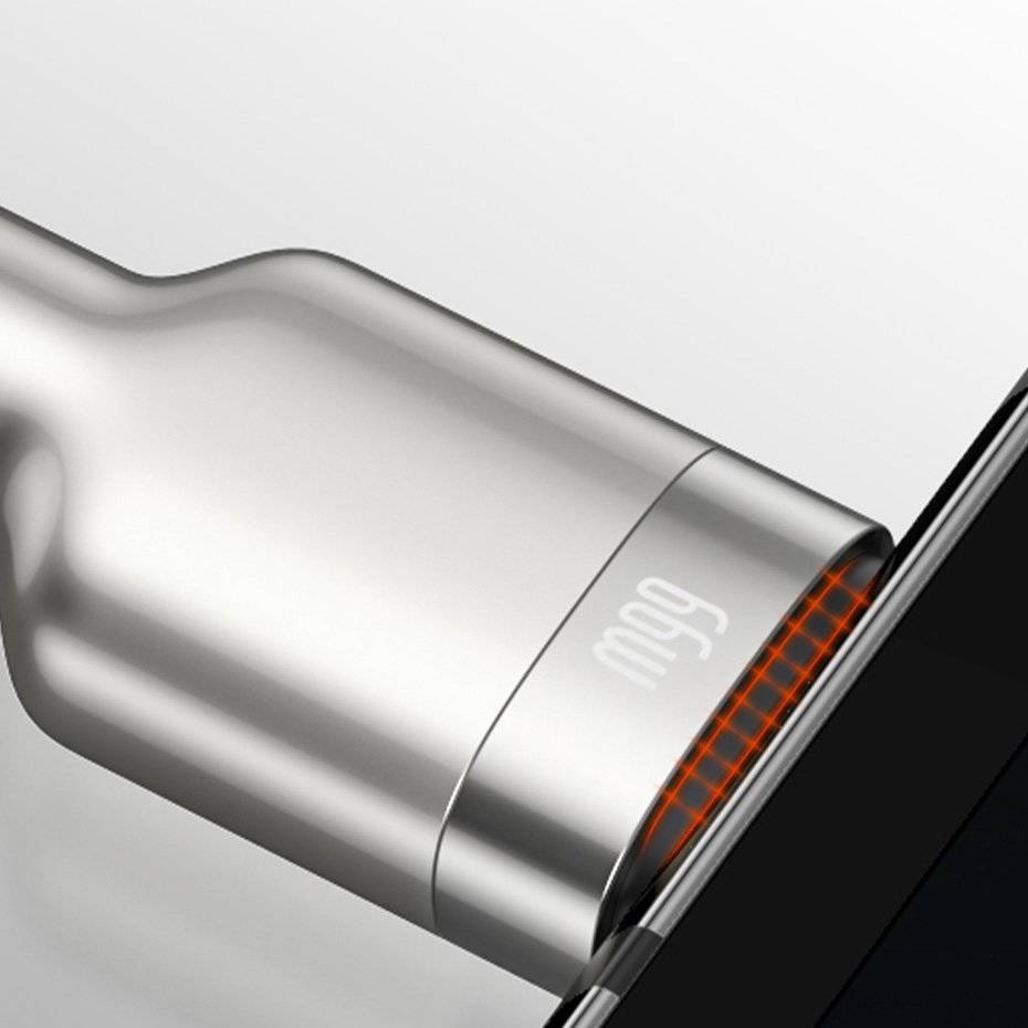 Kabel Baseus Cafule Metal USB-A für USB-C 66CM, 6A, 25cm, Schwarz