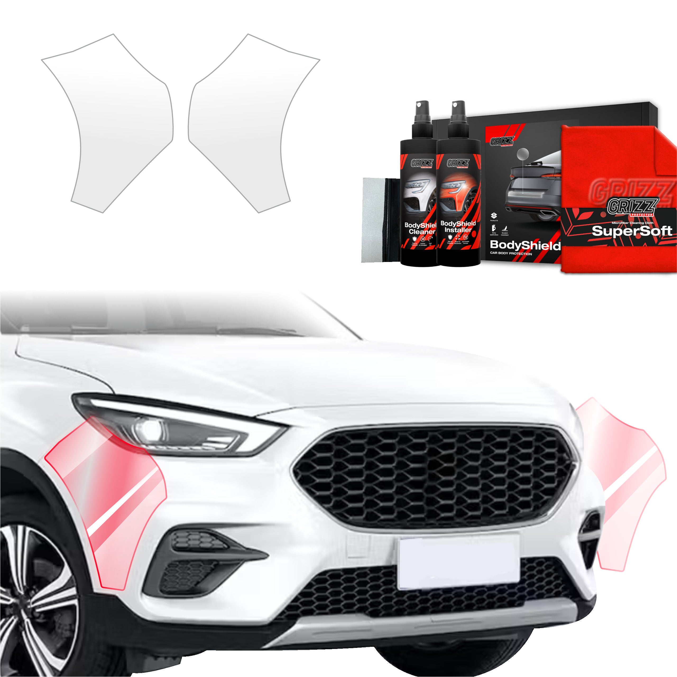 2in1 Schutzfolie Grizz Protector für Stoßstange - MG ZS Classic (2019-2025)