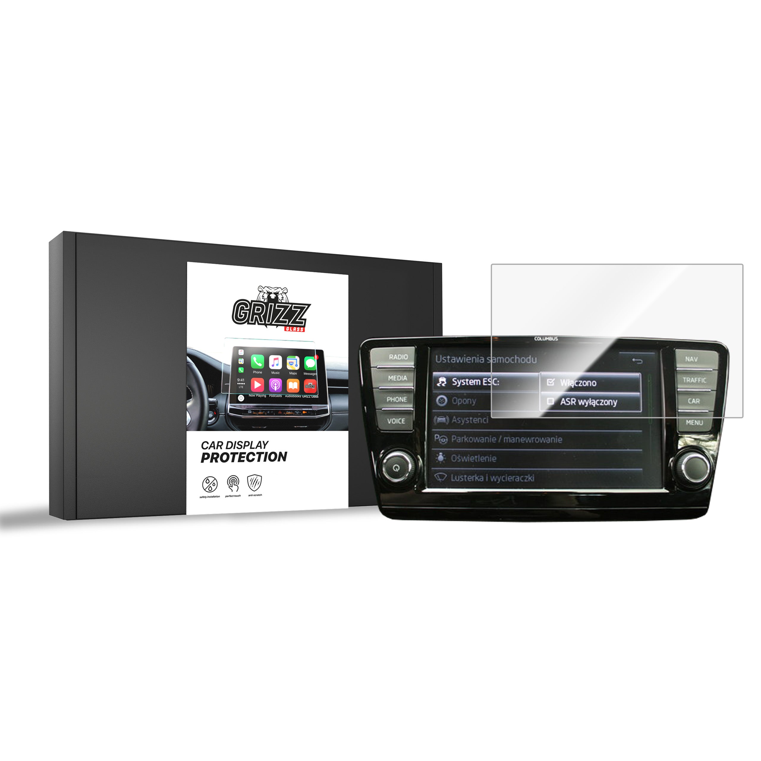 Keramische Autodisplayfolie für Skoda Octavia 3 (2012-2016), Grizz Protector