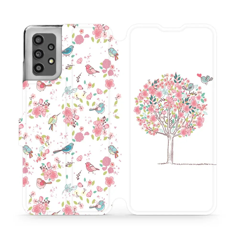 Handyhülle mit klappe für Galaxy A32 4G, Mobiwear Book, Rosa Hain