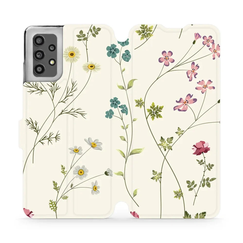 Handyhülle mit klappe für Galaxy A32 4G, Mobiwear Book, Feldblumen