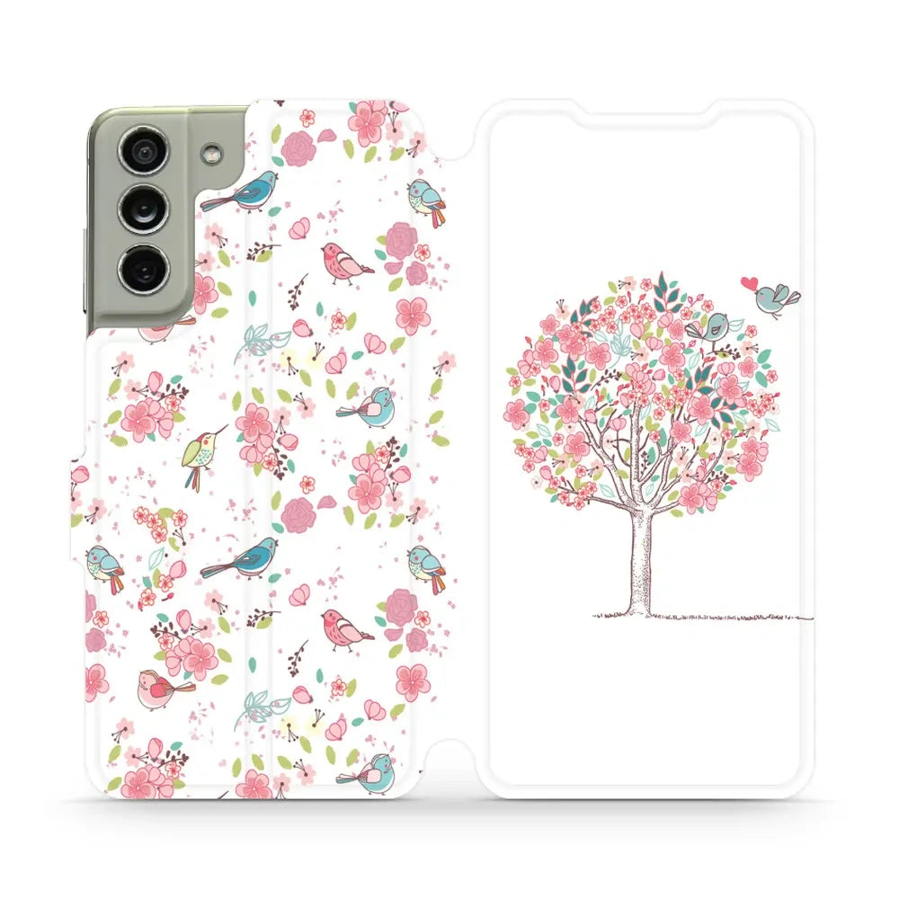 Handyhülle mit klappe für Galaxy S21 FE, Mobiwear Book, Rosa Hain