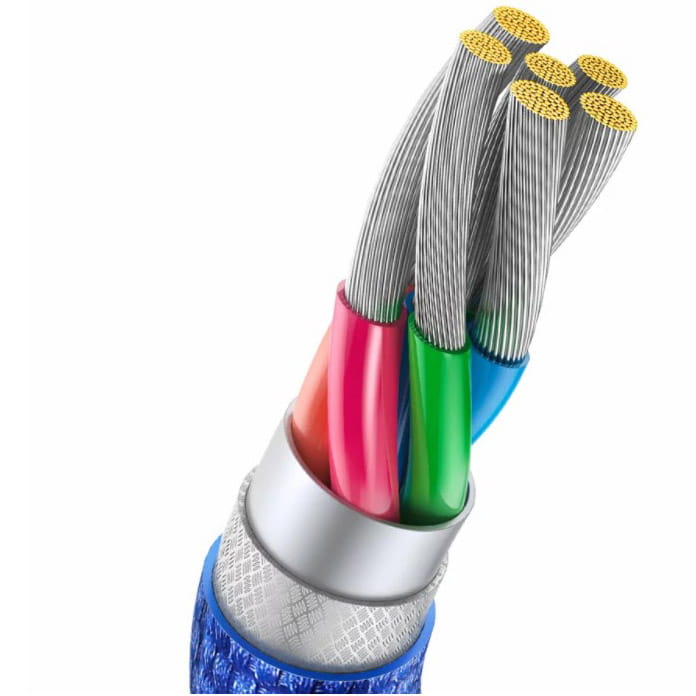 Kabel Baseus Crystal Shine 100W 5A USB-A für USB-C 2m, Blau