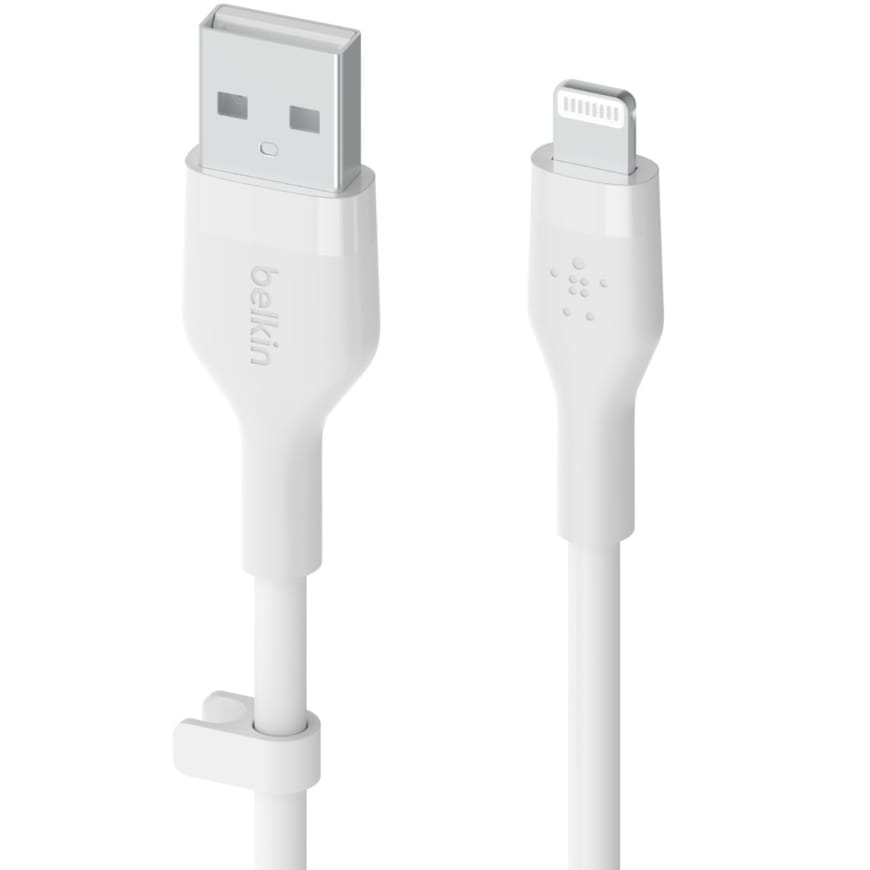 Kabel Belkin Boost Charge Flex Silicone USB-A für Lightning 2m, Weiß