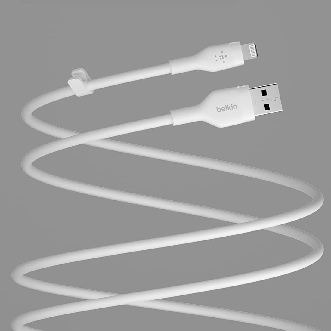 Kabel Belkin Boost Charge Flex Silicone USB-A für Lightning 2m, Weiß