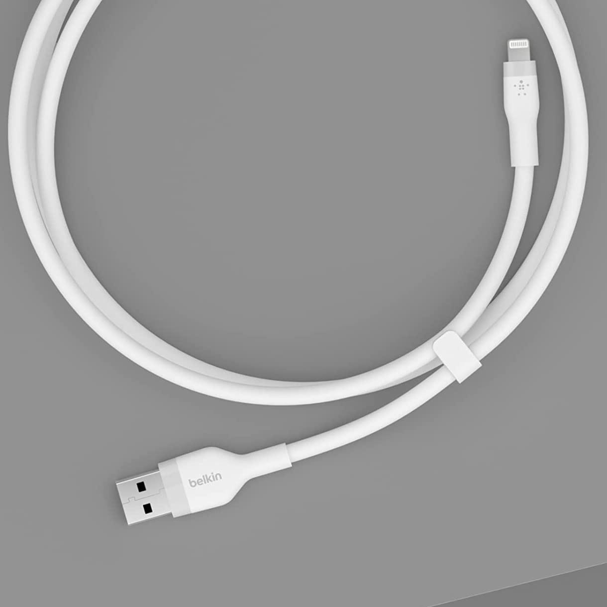 Kabel Belkin Boost Charge Flex Silicone USB-A für Lightning 2m, Weiß