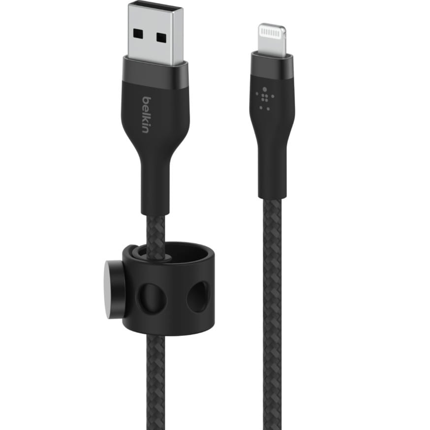 Kabel Belkin Boost Charge Pro Flex Braided USB-A für Lightning 2m, Schwarz