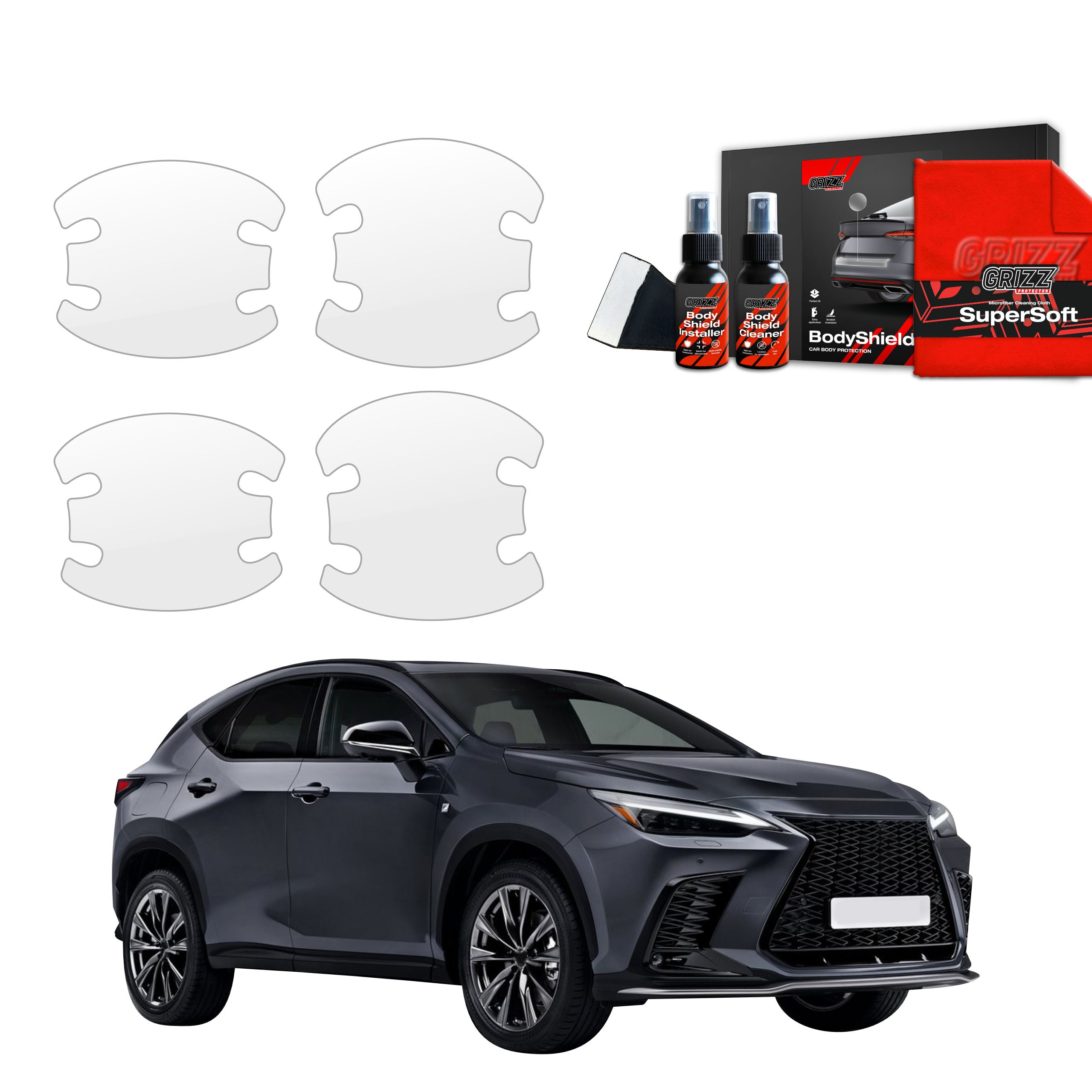 4in1 Schutzfolie Grizz Protector für Türgriffmulden - Lexus NX 350h (2021-2023)