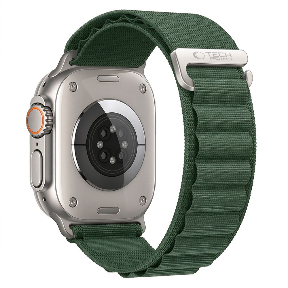 Armband für Apple Watch 49/46/45/44 mm, Tech Protect Nylon Pro, Grün (1/7)