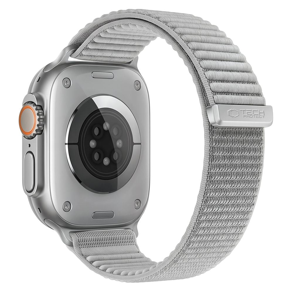 Armband für Apple Watch 44/45/46/49 mm, Tech Protect Nylon Pro, Hellgrau (1/7)