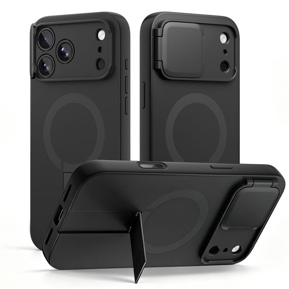 Handyhülle mit Kameraabdeckung für iPhone 18 Pro Max / 17 Pro Max, Tech-Protect Kevlar Aura mit MagSafe, Schwarz (1/7)