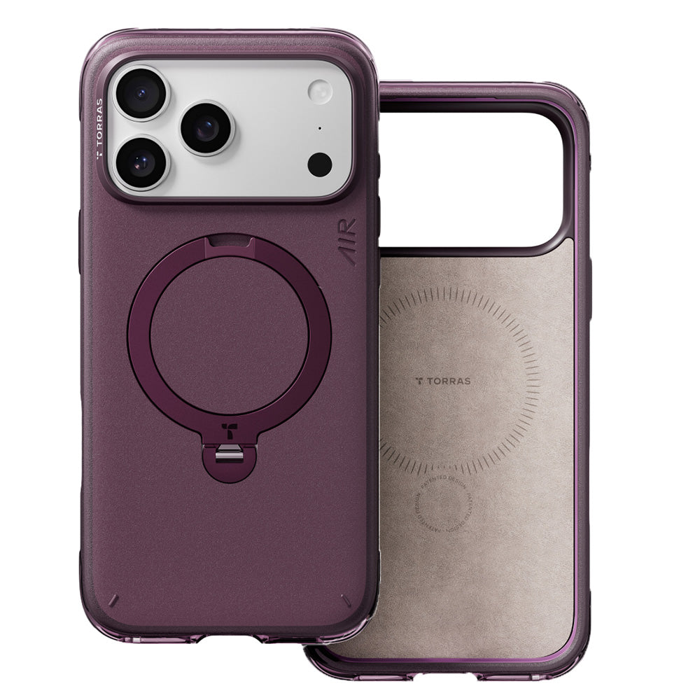 Handyhülle für iPhone 18 Pro Max / 17 Pro Max, Torras Ostand Q3 Air Essential mit MagSafe, Violett (2/7)