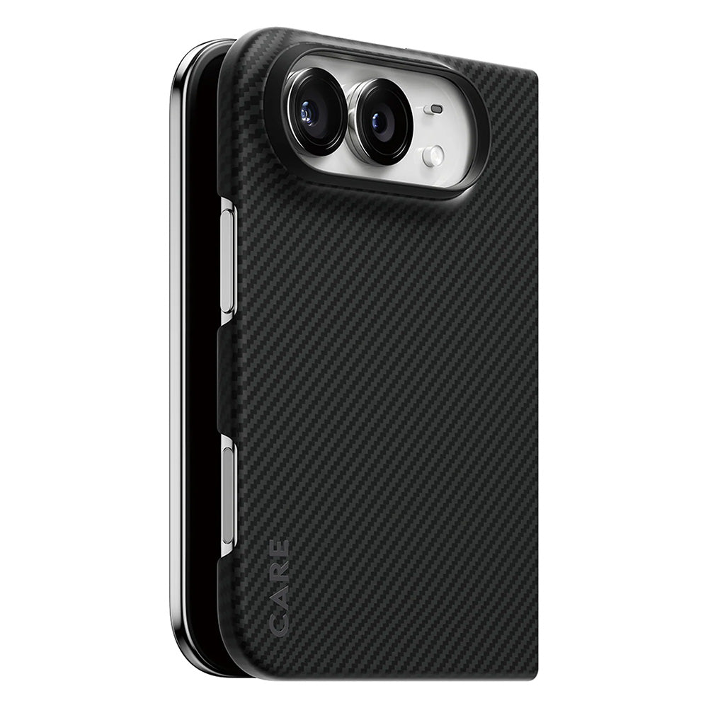 Handyhülle aus Aramid PanzerGlass CARE Discovery Case mit MagSafe für iPhone Duo, Schwarz-Grau (1/6)