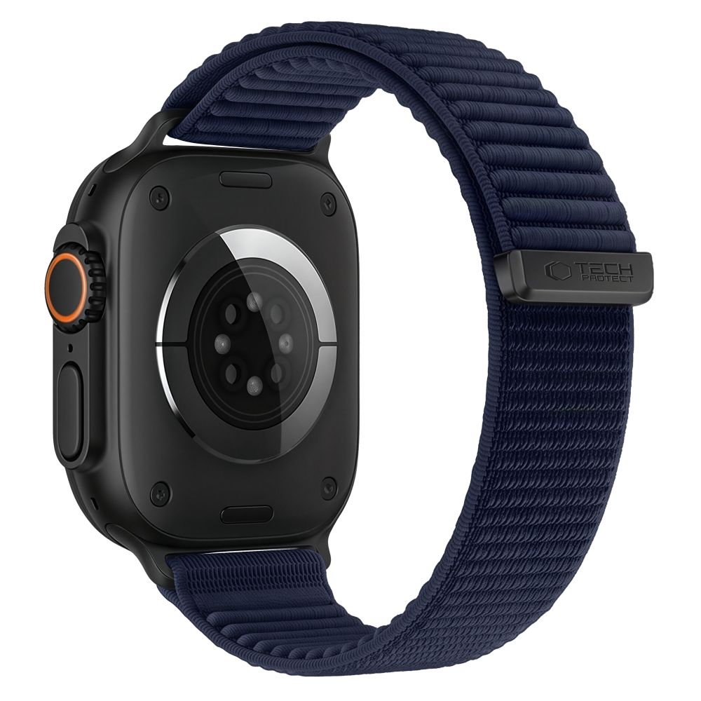 Armband für Apple Watch 44/45/46/49 mm, Tech Protect Nylon Pro, Dunkelblau (1/8)