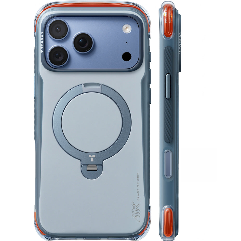 Handyhülle für iPhone 18 Pro Max / 17 Pro Max, Torras Ostand Q3 Air Pro mit MagSafe, Blau (1/9)
