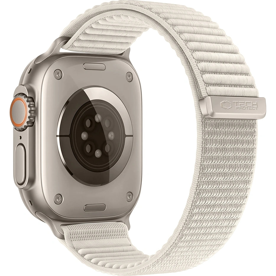 Armband für Apple Watch 44/45/46/49 mm, Tech Protect Nylon Pro, Beige (1/7)