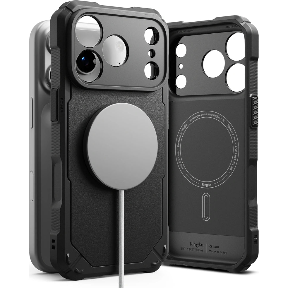 Handyhülle für iPhone 18 Pro Max / 17 Pro Max, Ringke Rugged Gear Magnetic, Schwarz (1/8)