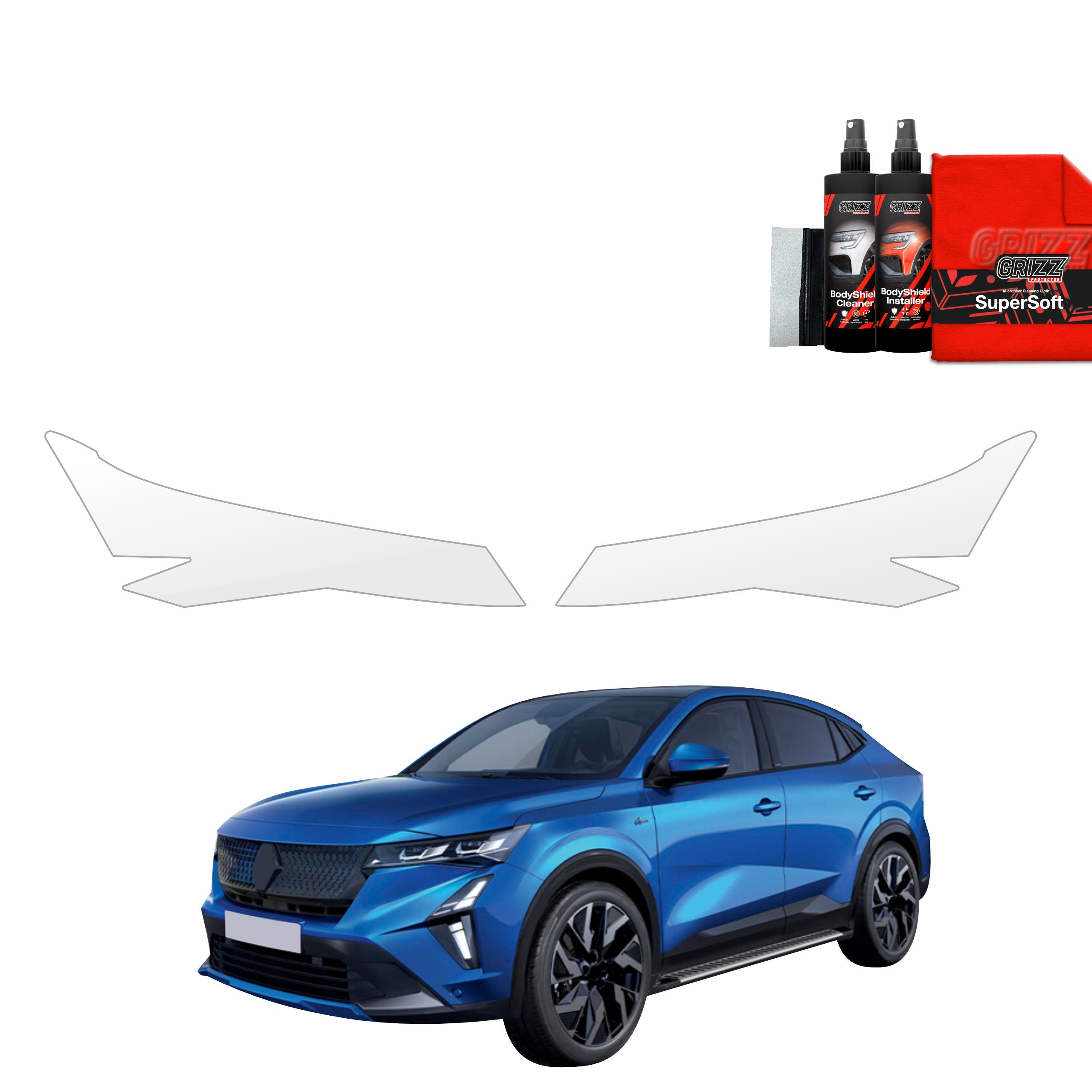 2in1 Schutzfolie Grizz Protector für Scheinwerfer - Renault Rafale (2024-2026)