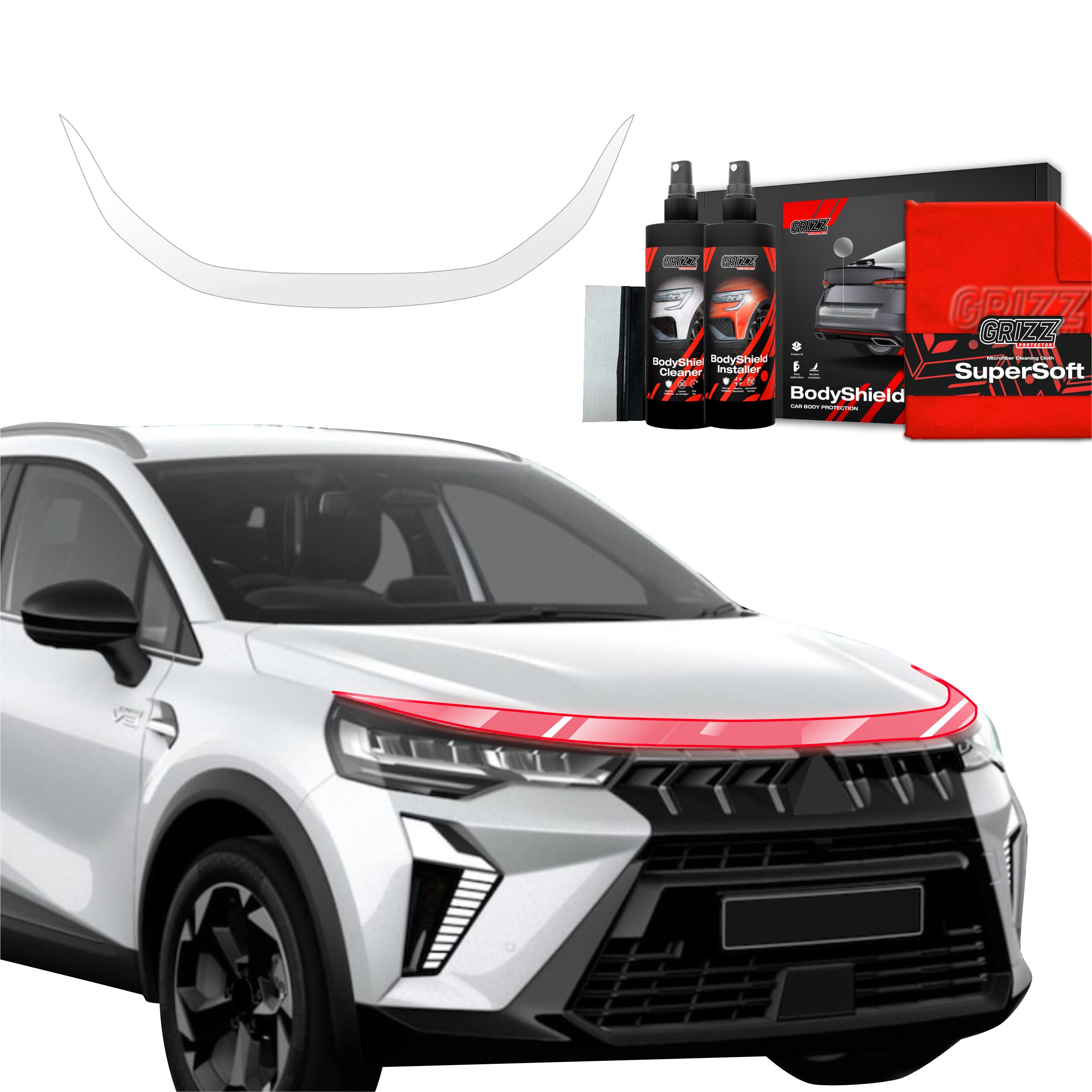Schutzfolie Grizz Protector für Motorhaube - Mitsubishi ASX Facelift (2024-2026)