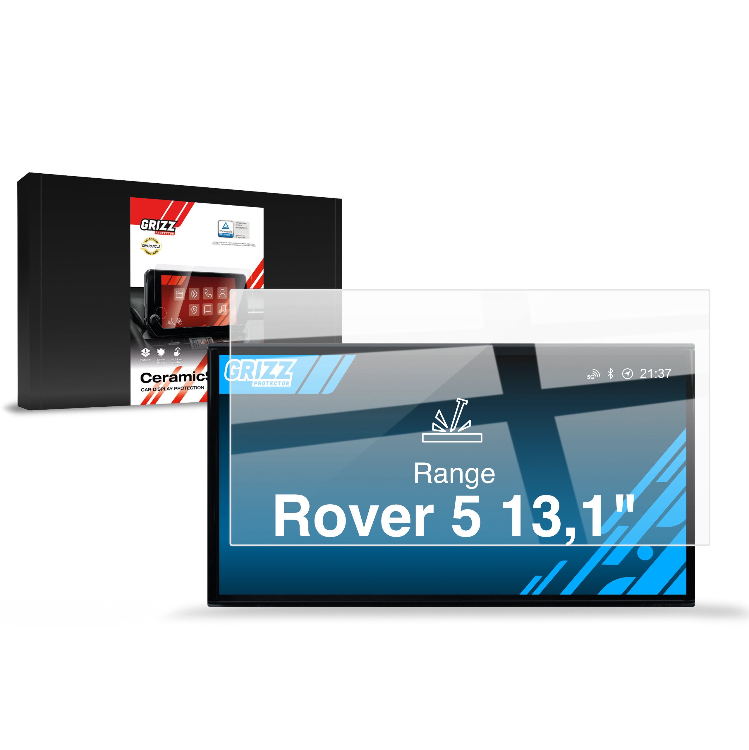 Keramische Autodisplayfolie für Range Rover 5 13,1" (2021-2024), Grizz Protector