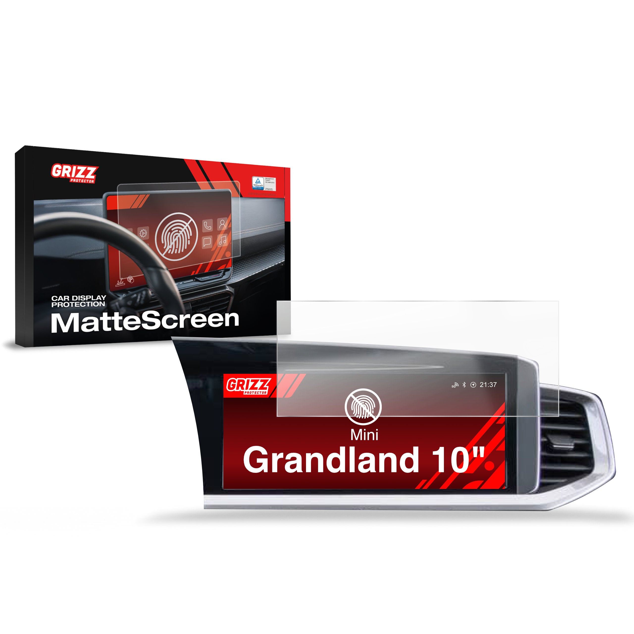 Matte Autodisplayfolie für Opel Grandland 10" (2021-2024), Grizz Protector