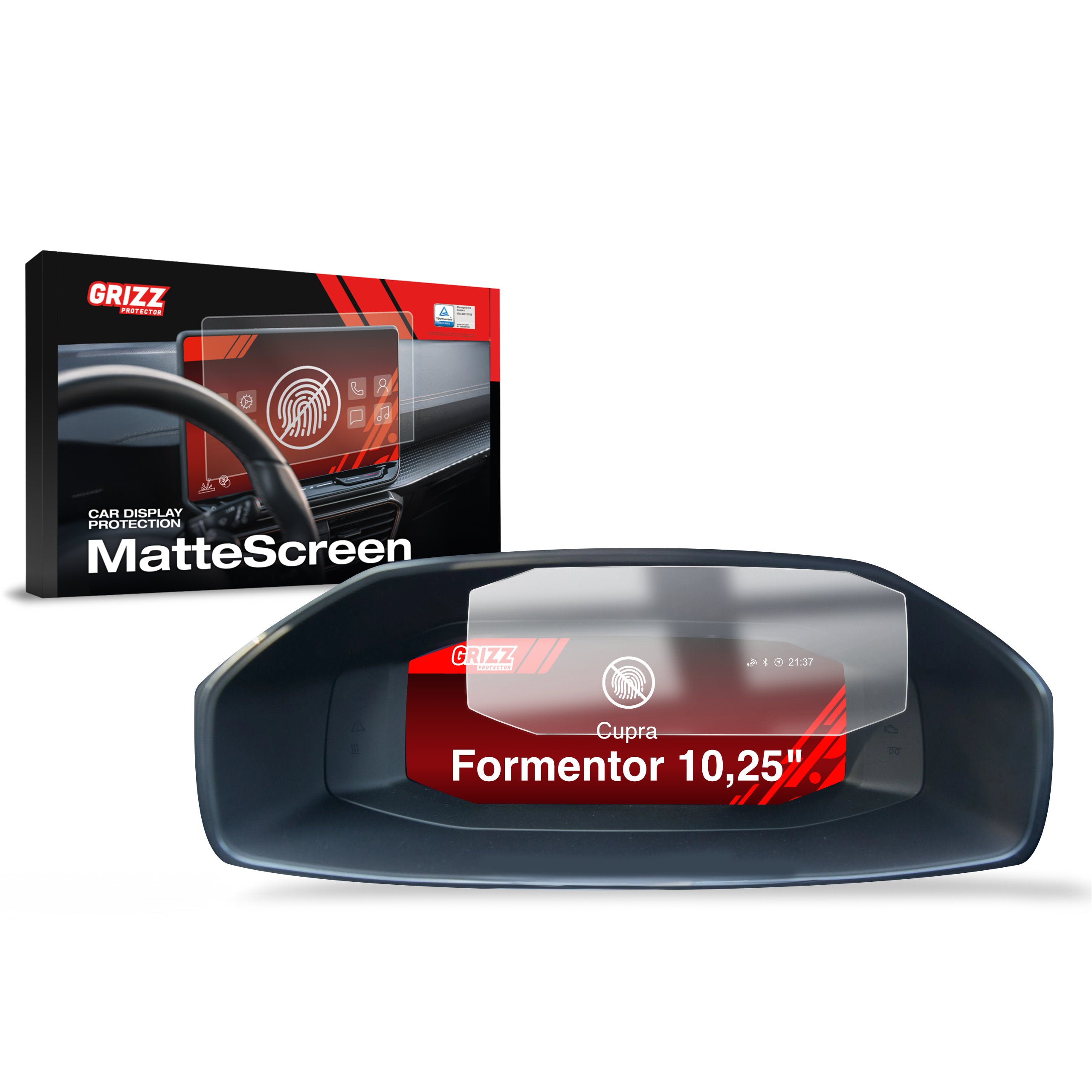Matte Autodisplayfolie für Cupra Formentor Virtual Cockpit 10,25" (2020-2024), Grizz Protector