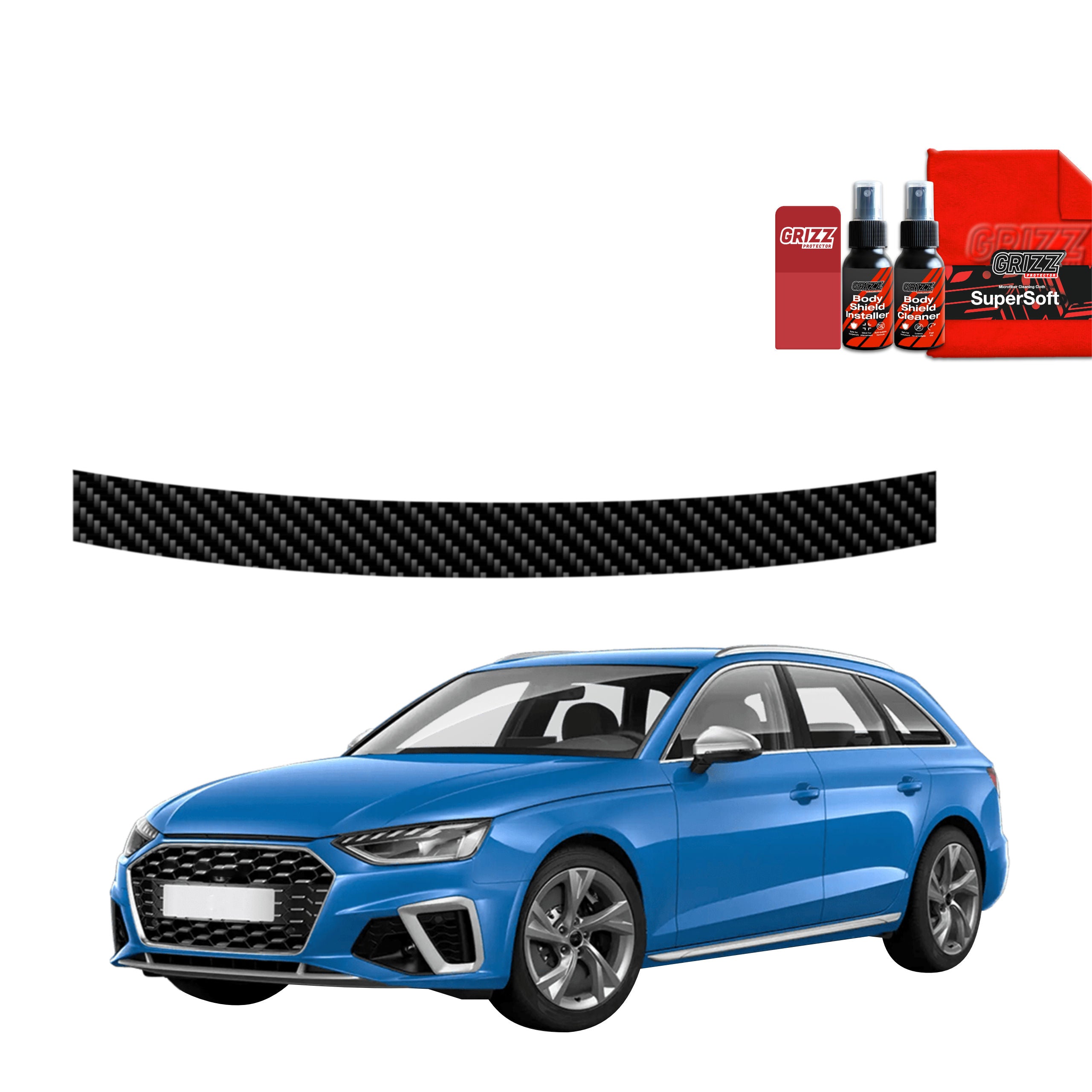 Kohlenstoff Schutzfolie Grizz Protector für Ladekante - Audi A4 Avant (2019-2024)
