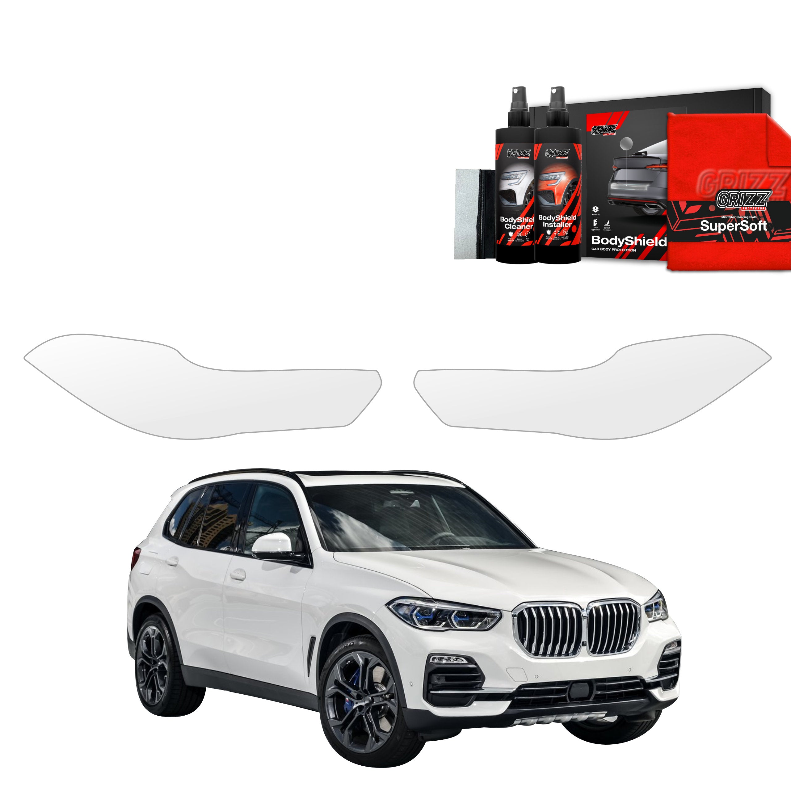 2in1 Schutzfolie Grizz Protector für Scheinwerfer - BMW X5 (2018-2023)