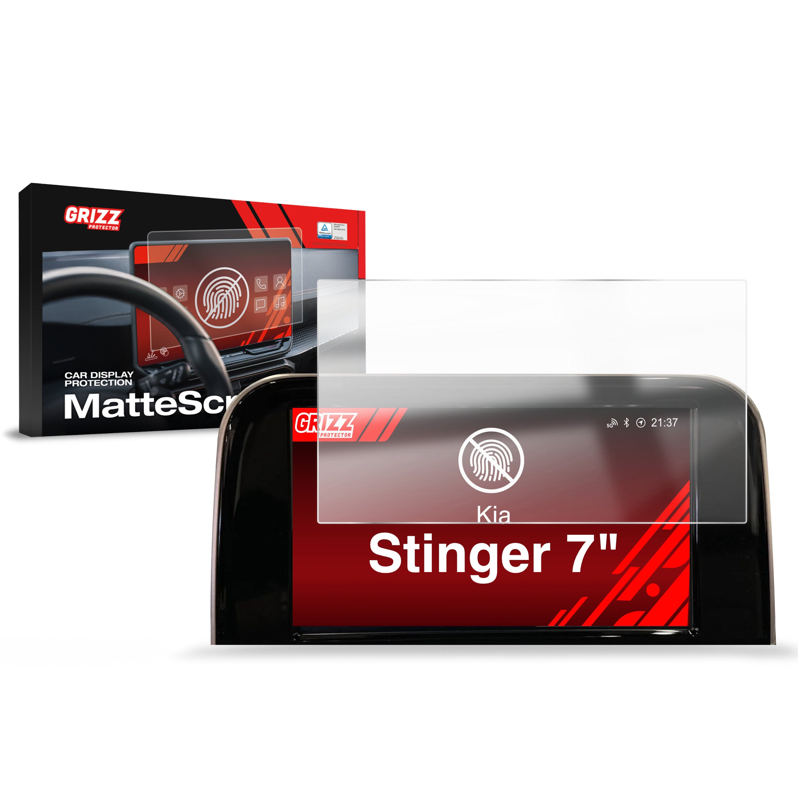 Matte Autodisplayfolie für Kia Stinger (2017-2020), Grizz Protector