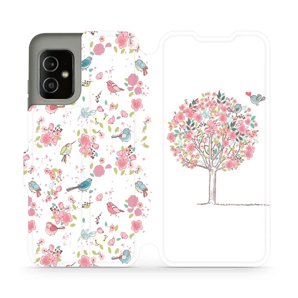 Handyhülle mit klappe für Asus Zenfone 8, Mobiwear Book, Rosa Hain