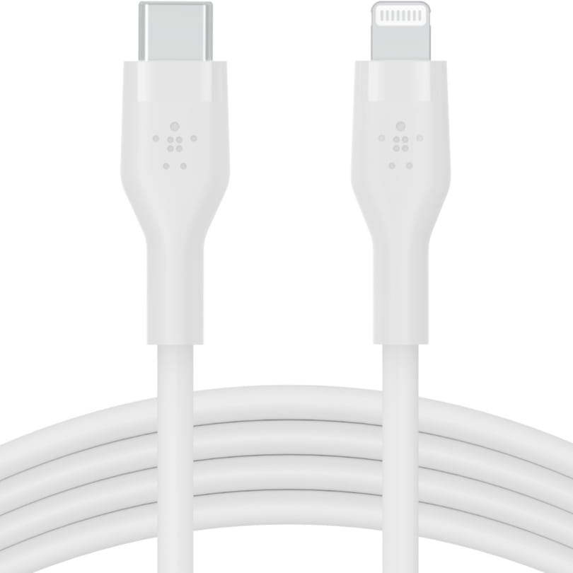 Kabel Belkin Boost Charge Flex Silicone USB-C für Lightning 1m, Weiß
