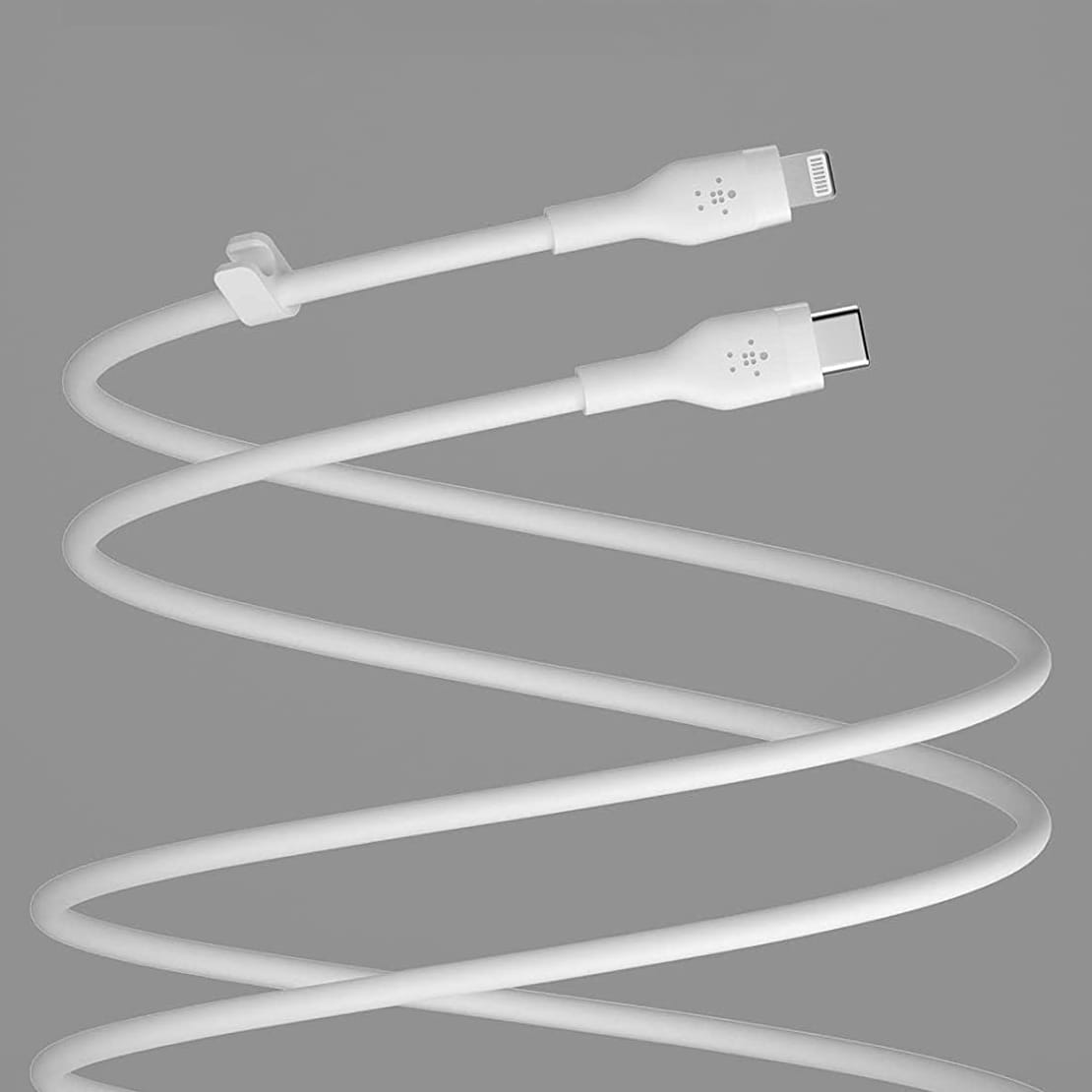 Kabel Belkin Boost Charge Flex Silicone USB-C für Lightning 1m, Weiß