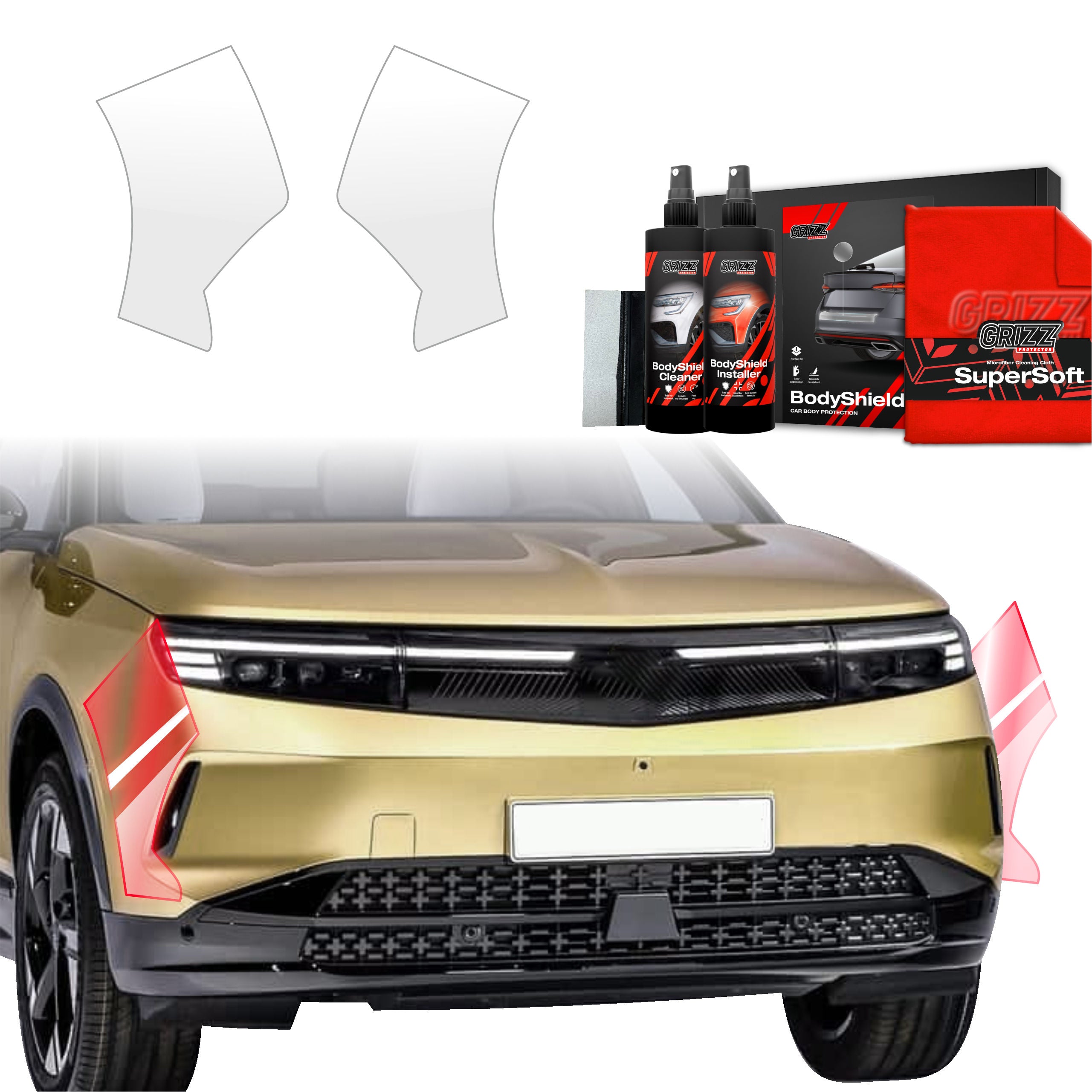 2in1 Schutzfolie Grizz Protector für Stoßstange - Opel Grandland (2025-2026)