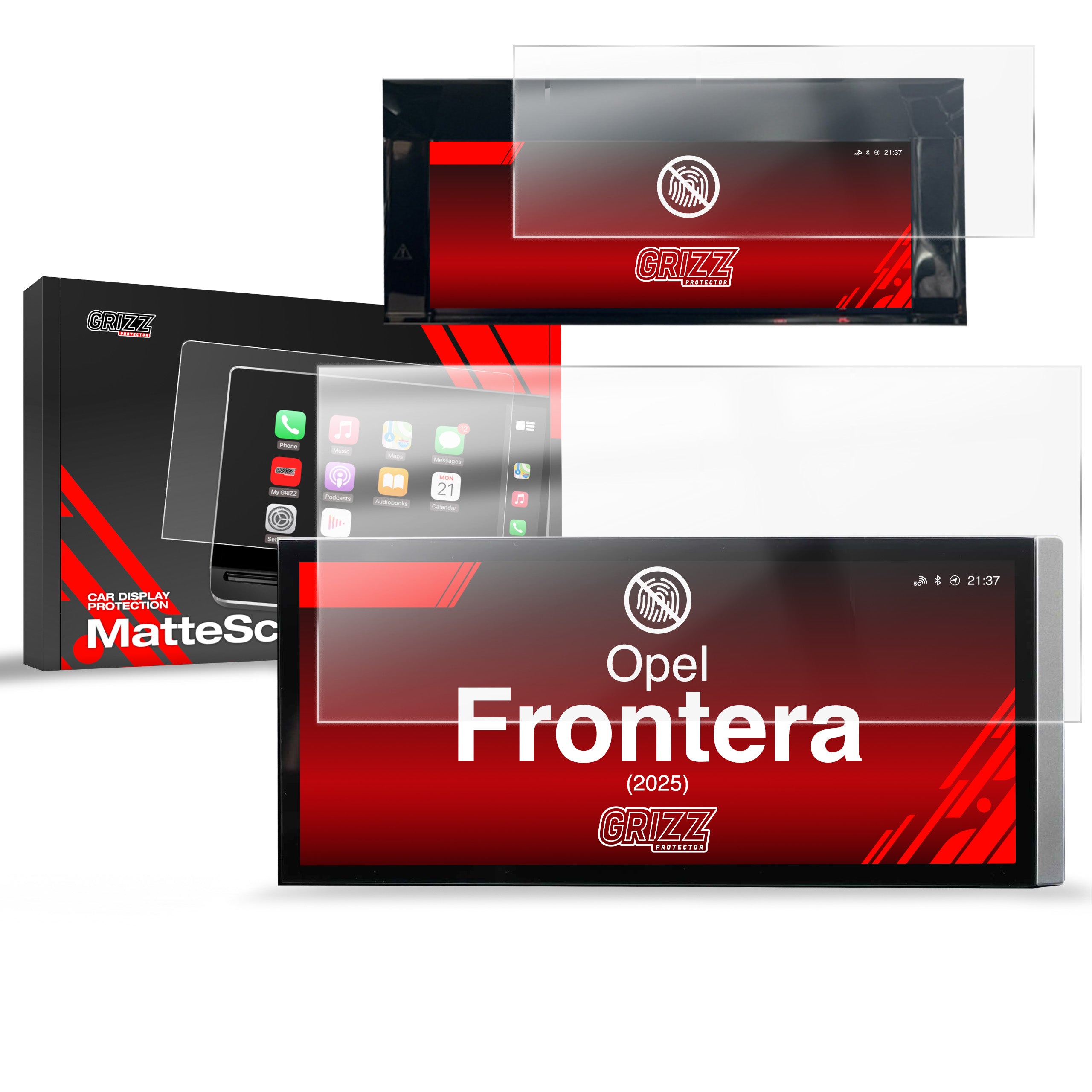 Matte Autodisplayfolie 2in1 für Opel Frontera (2025-2026), Grizz Protector