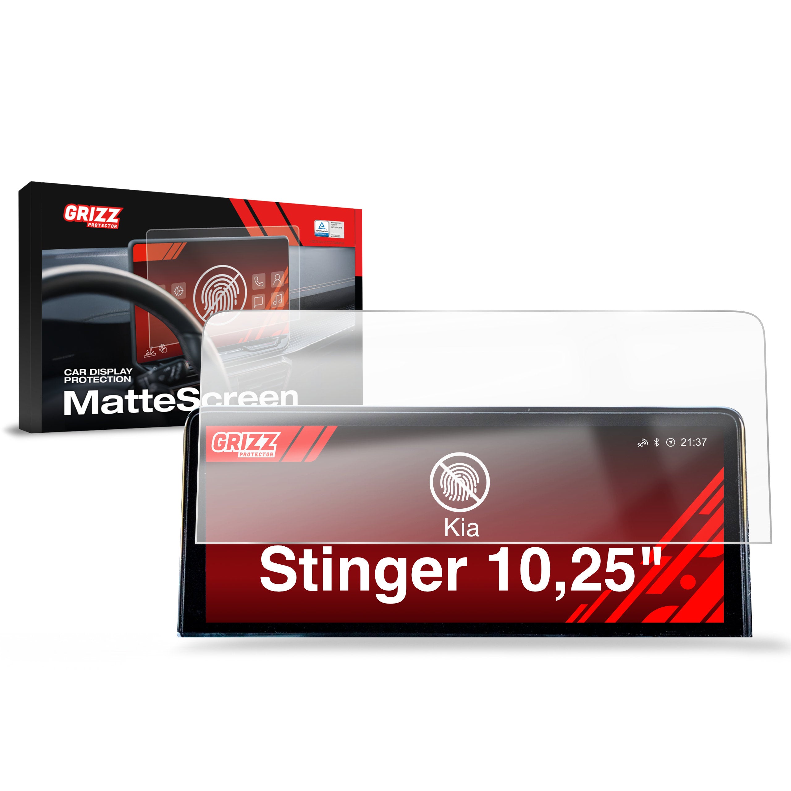 Matte Autodisplayfolie für Kia Stinger (2020-2023), Grizz Protector
