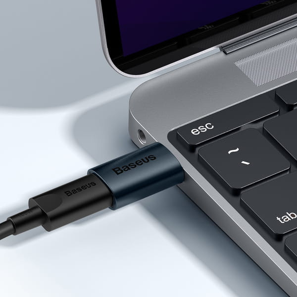 Baseus Ingenuity, Mini OTG Adapter, USB-A auf USB-C Adapter, blau