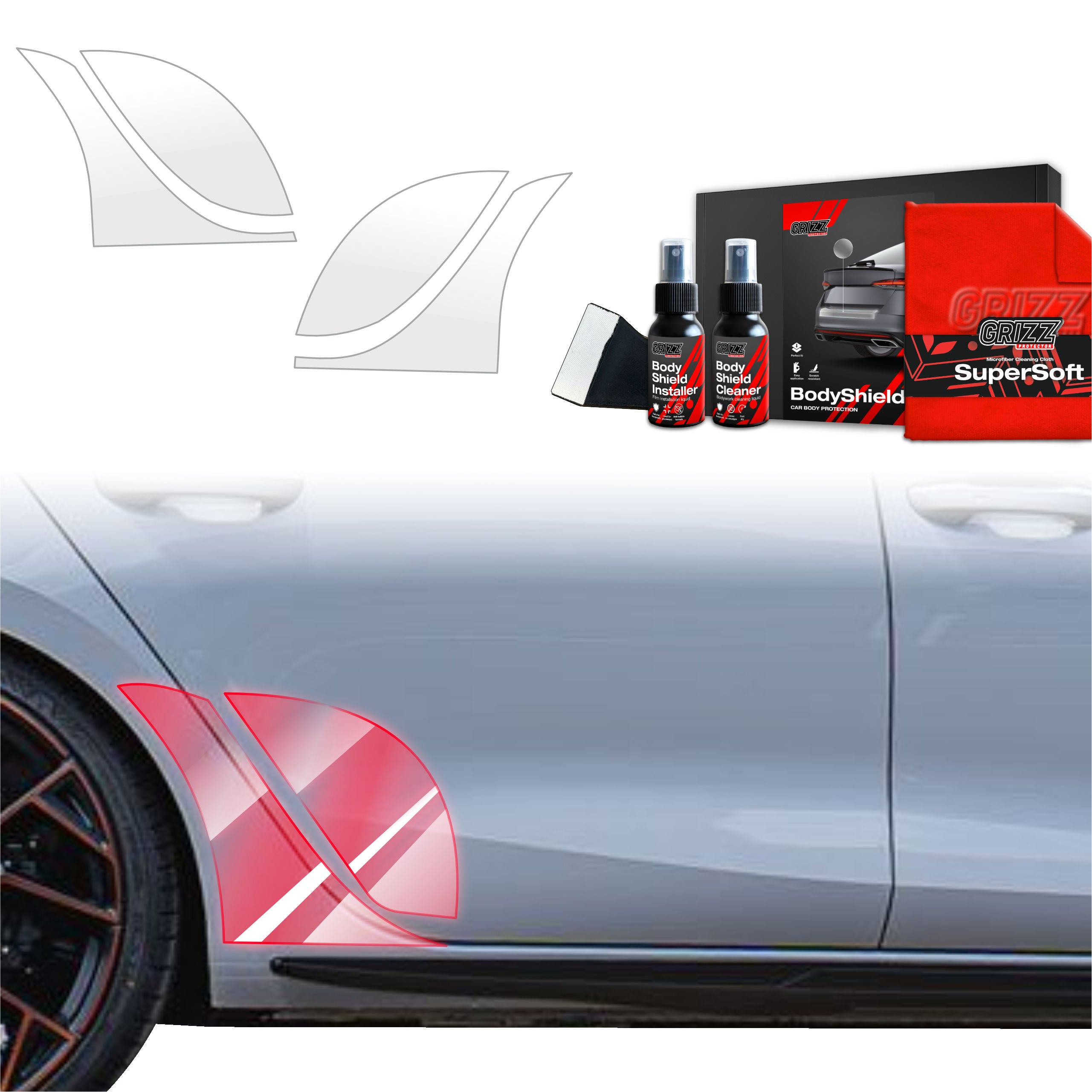 4in1 Schutzfolie Grizz Protector für hinteren & vorderen Seitenschwelle - Cupra Leon Sportstourer (2024-2026)