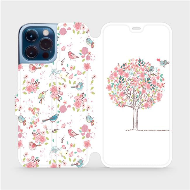Handyhülle mit klappe für iPhone 13 Pro Max, Mobiwear Book, Rosa Hain