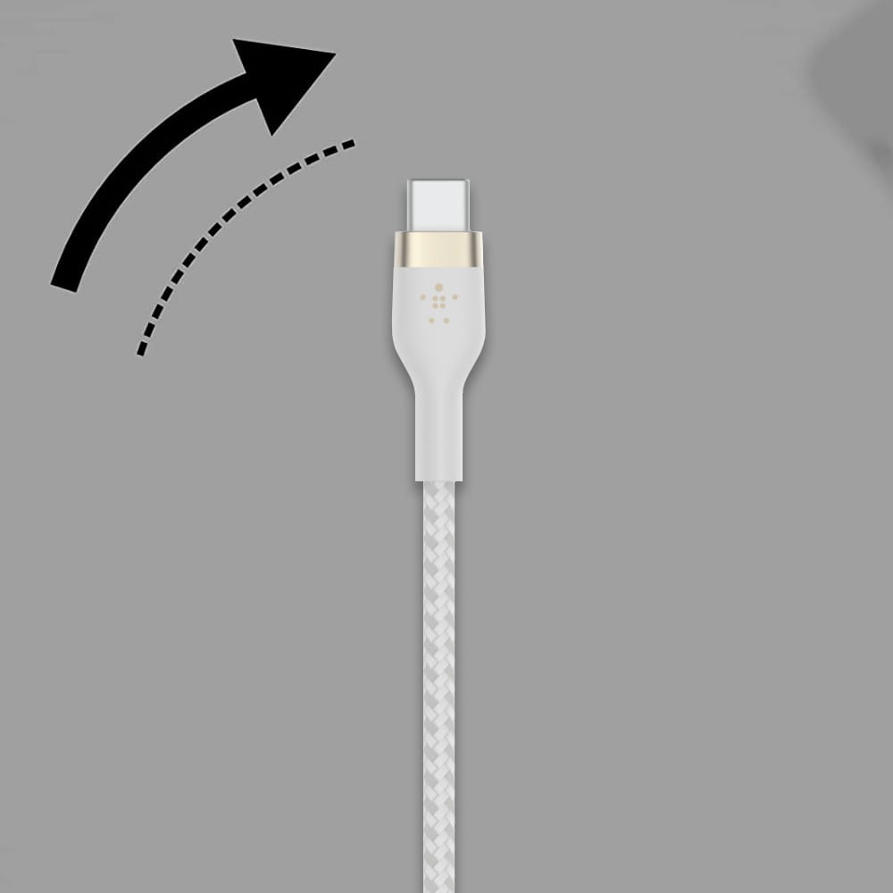 Kabel Belkin Boost Charge Pro Flex Braided USB-C für USB-C 1m, Weiß